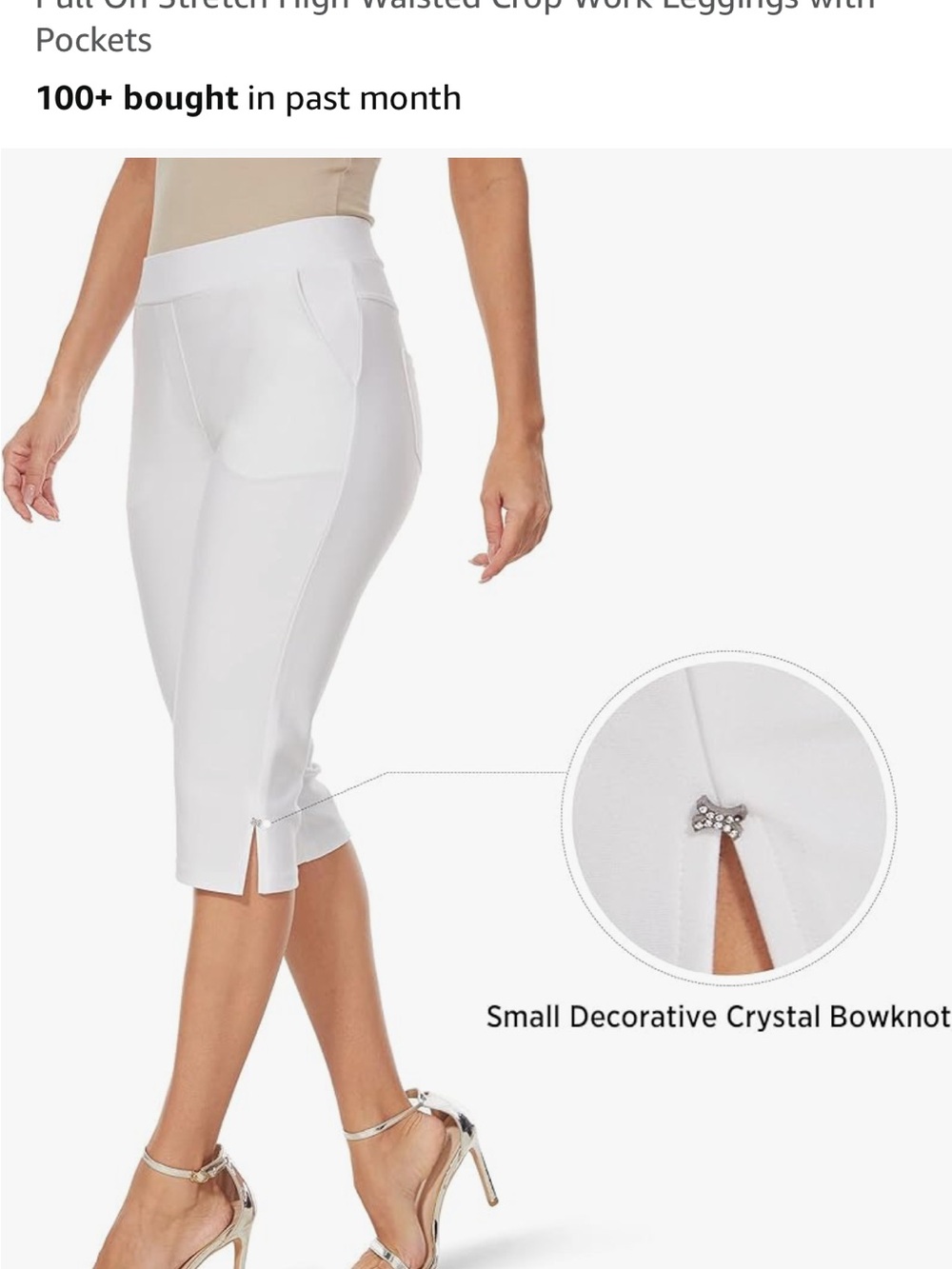 White Cropped Pants